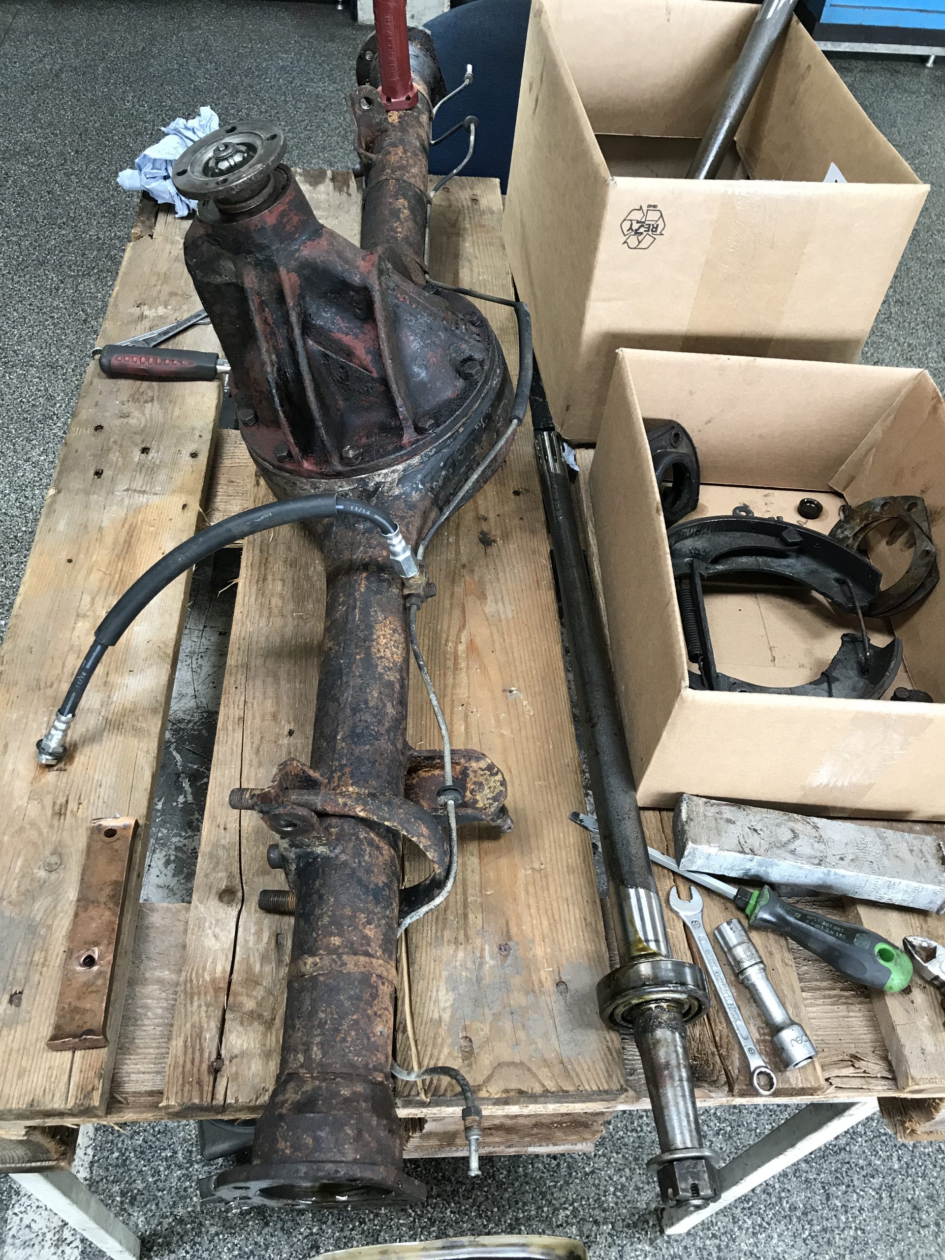 Restaurierungsarbeiten an Gustaf