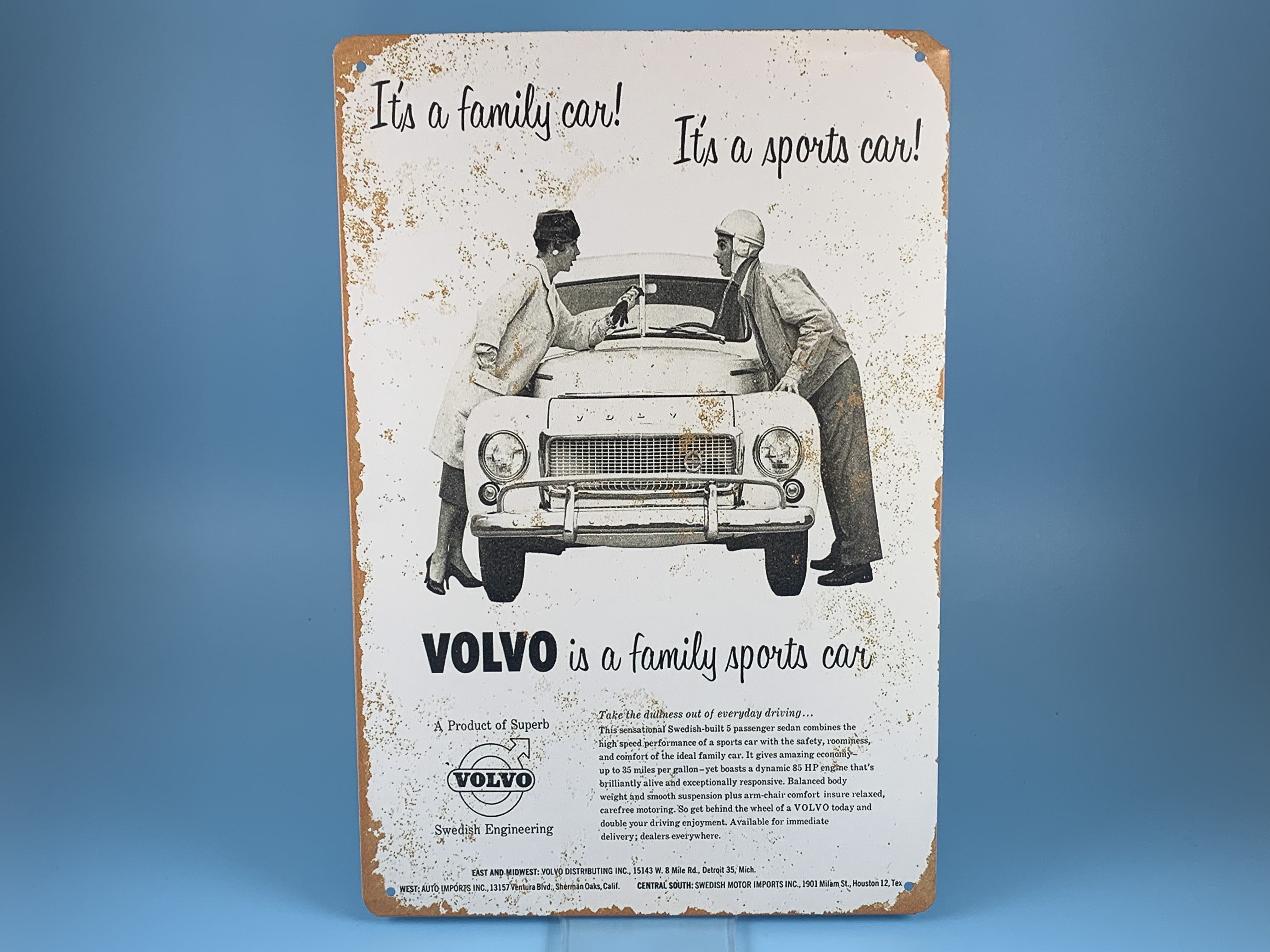 Blechschild Family Car Sports Car