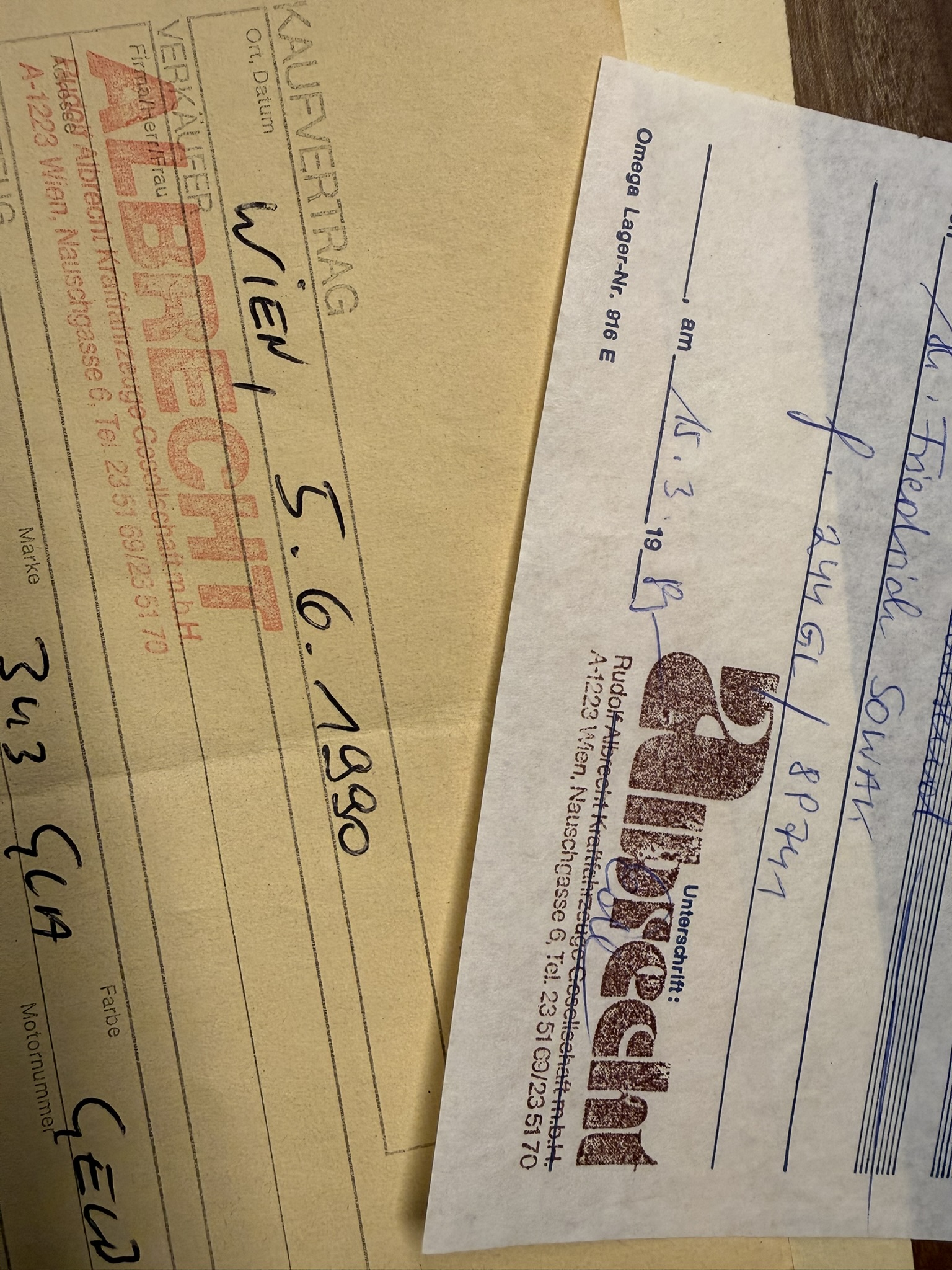 Kaufvertrag – erster Volvo