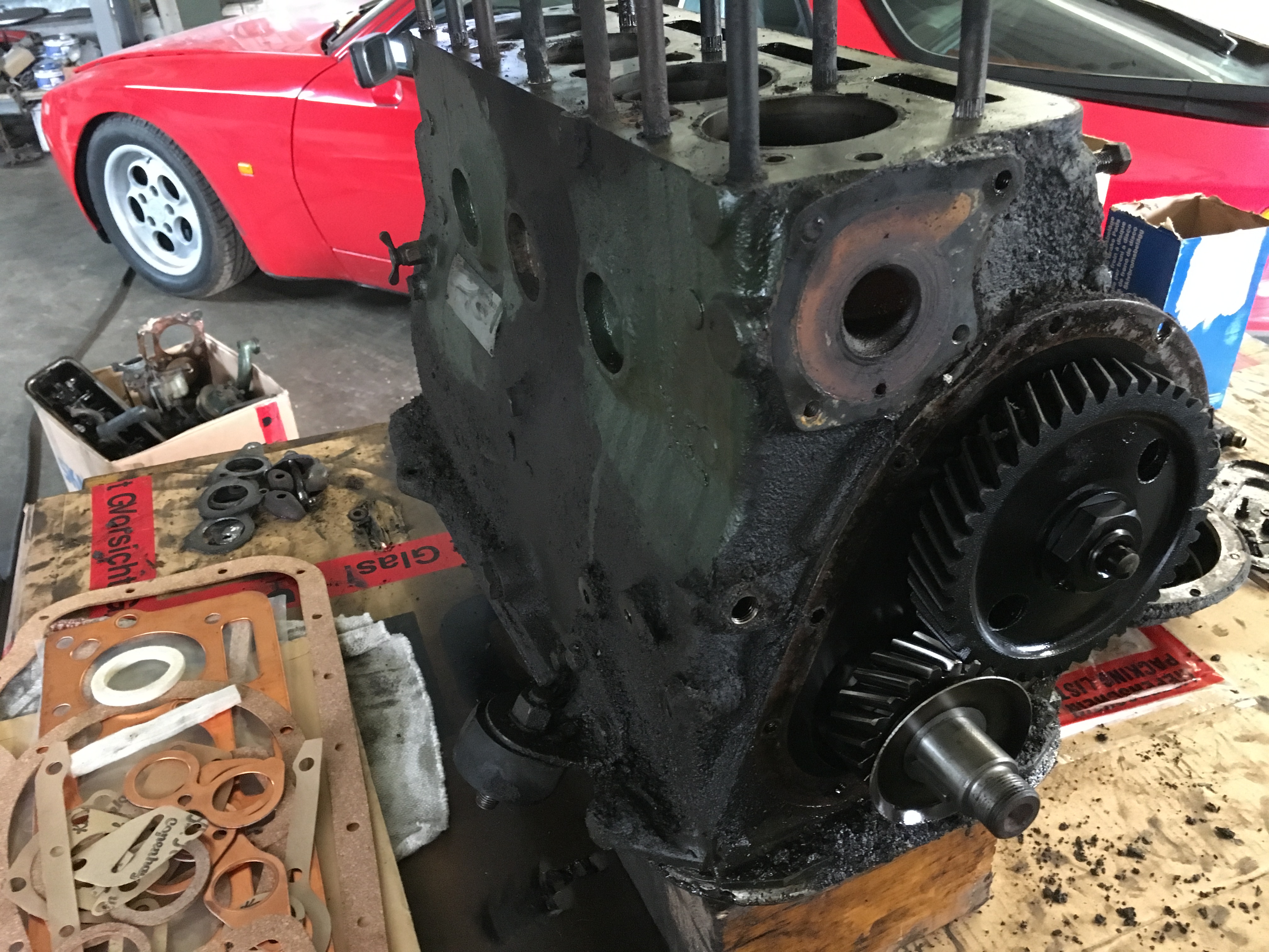 Motorblock vor der Überholung