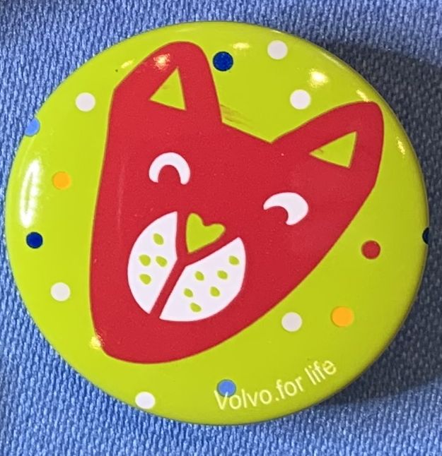 Kids Cat Pin rot-gelb