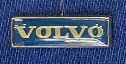 Schriftzug blau-gold Email Pin