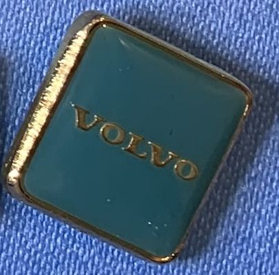 Schriftzug petrol-gold Email Pin