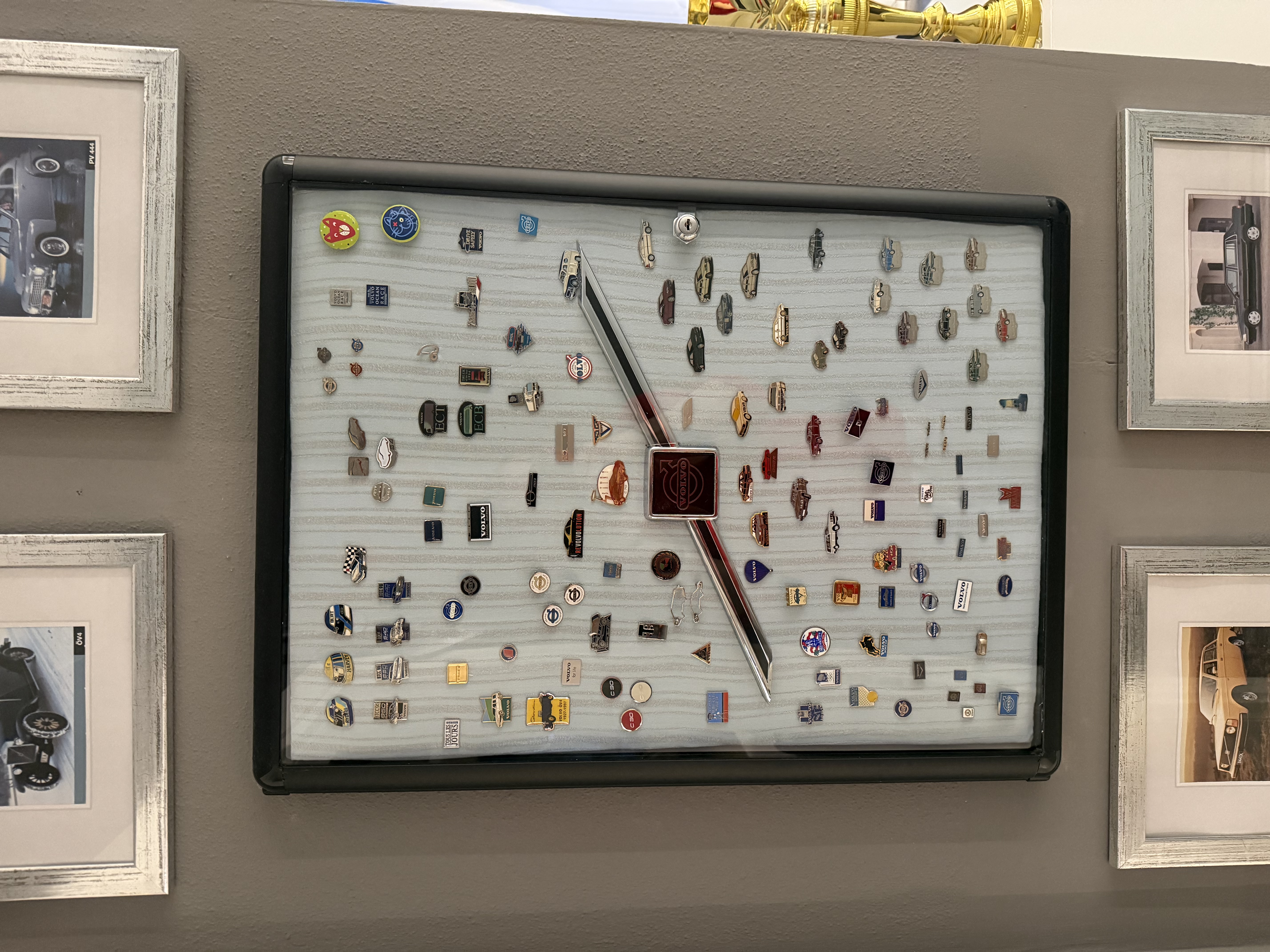 Schaukasten Pins Detail